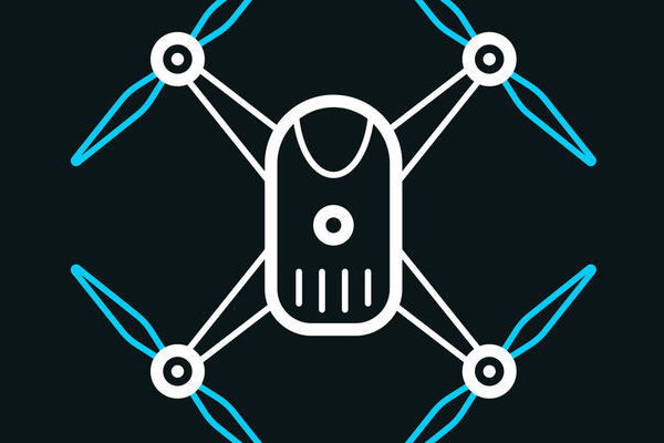 Icons of "Drone - Quadcopter" for your own design&period; Two versions of line icon with editable strokes included in the bundle&colon; - One black and blue icon on a blank background&period; - One white and blue icon on a black background&period; Vector Illustration &lpar;EPS file&comma; well layered and grouped&rpar;&period; Easy to edit&comma; manipulate&comma; resize or colorize&period; Vector and Jpeg file of different sizes&period;